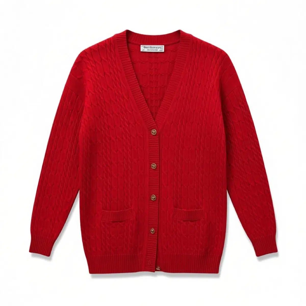 Burberry バーバリー レッド カーディガン 40