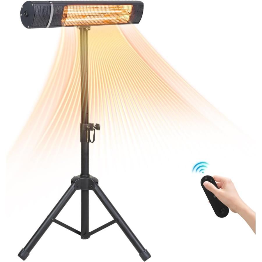 大好評☆ハロゲンヒーター 防水ヒーター テラスヒーター 自立型電気