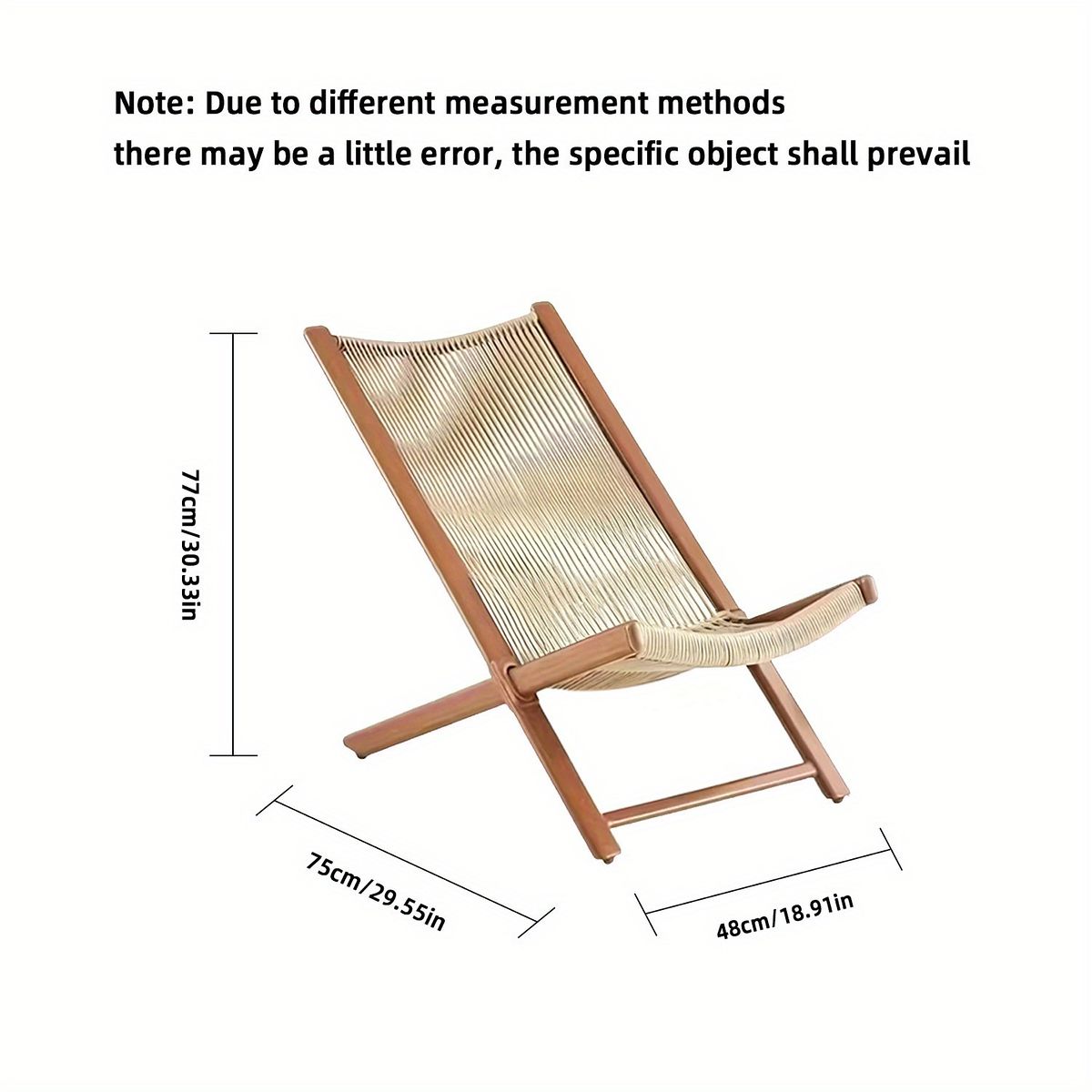 リラックス空間 ラタン ラウンジチェア 折りたたみ式 手編み 庭 バルコニー プールサイドに 軽量 持ち運び簡単 昼寝 日光浴 アウトドアに最適
