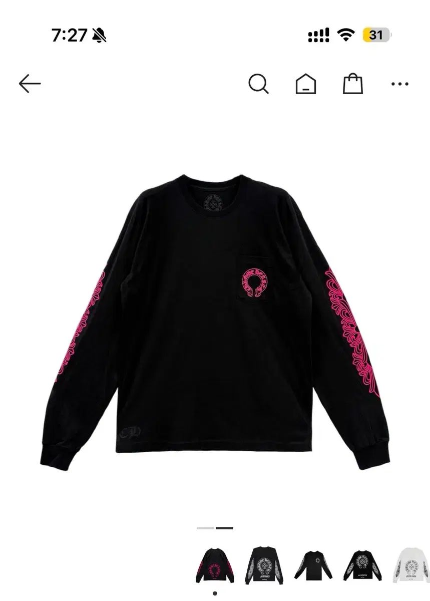 L クロムハーツ フローラル ホールシュー 新モデル ロングスリーブ