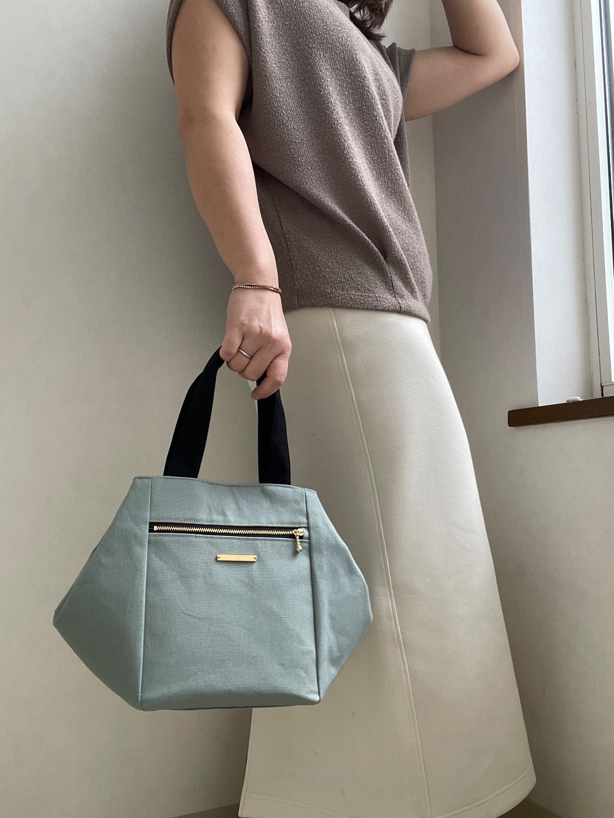 2 FaceBag セージグリーン×ダルメシアングレー