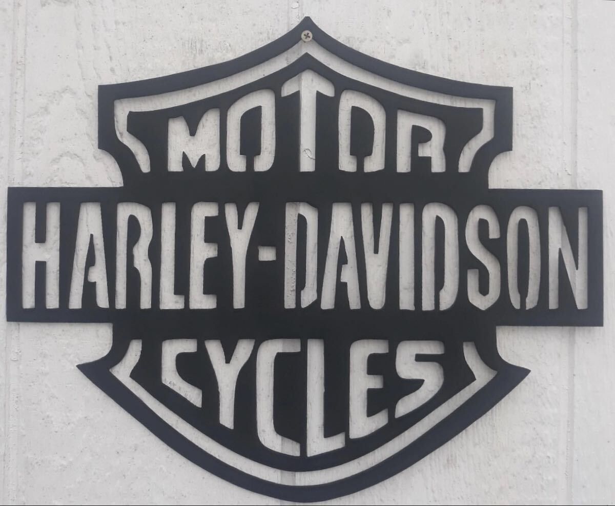 ハーレーダビッドソン メタル 特大 看板 ショベル ナックル チョッパー サバイバー エボ ソフテイル アイアン パンヘッド J11-020
