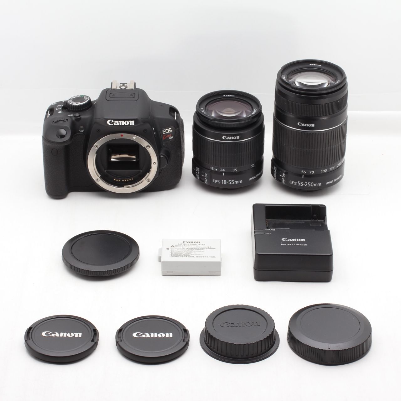 美品】Canon キャノン デジタル一眼レフカメラ EOS Kiss X6i ダブル 