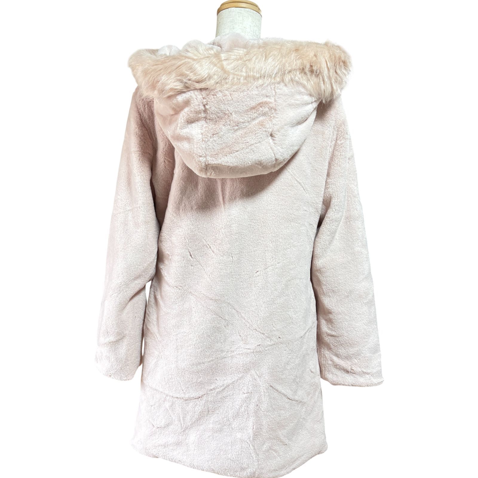 新品タグ付き】Rady レディ フェイクファーコート ピンク フード付き