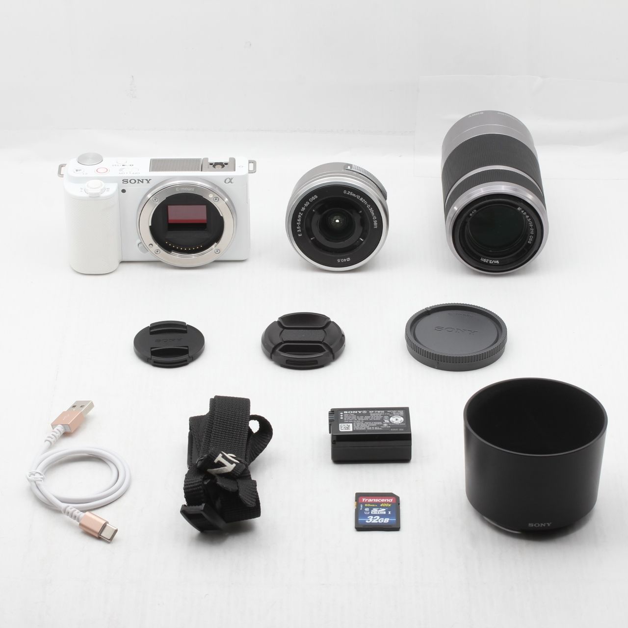 SONY ソニー ミラーレス一眼カメラ ZV E 10 Y ダブルズームレンズキット ホワイト JS 129 00788