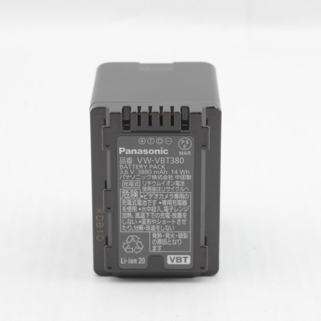 美品】パナソニック Panasonic VW-VBT380 バッテリー パック JS129