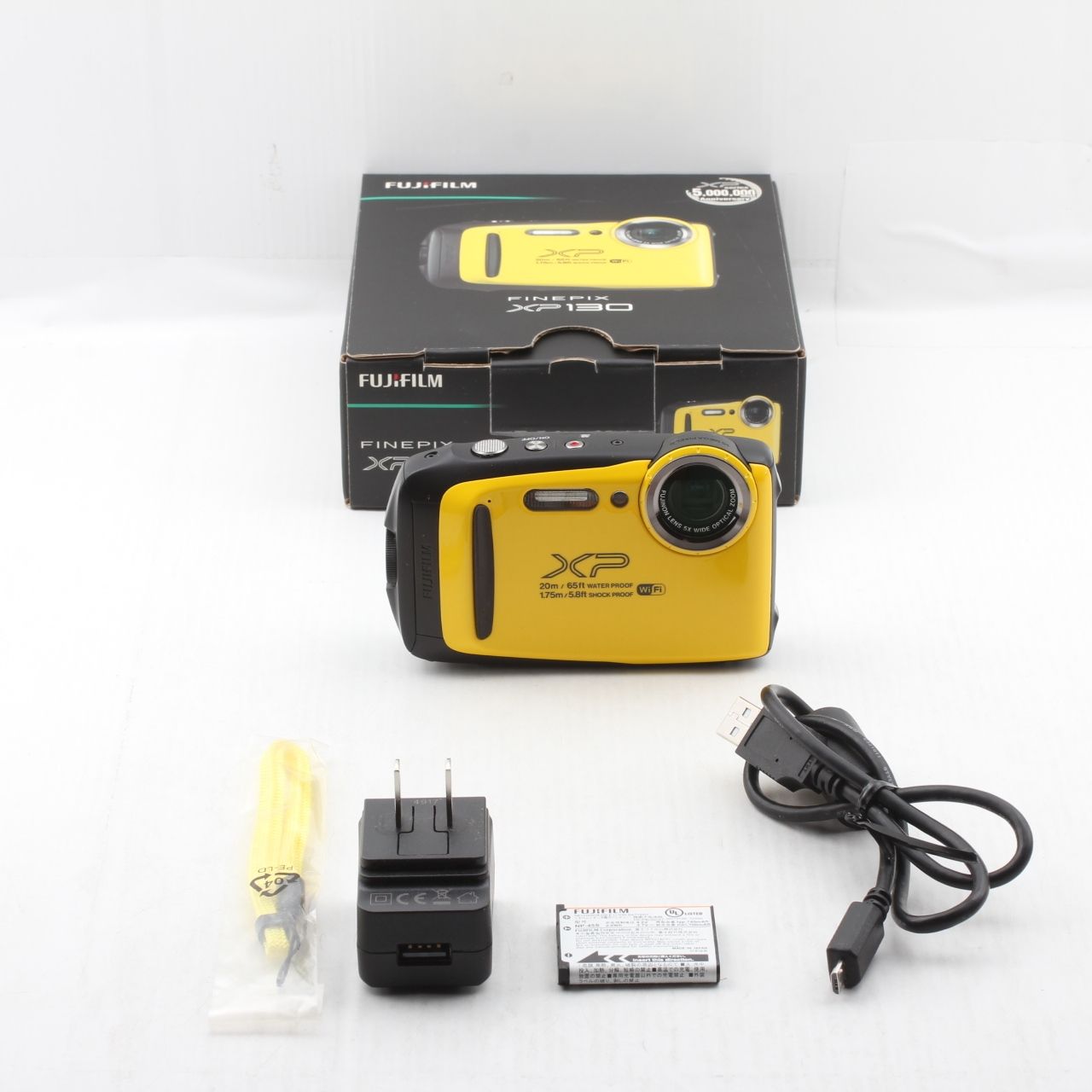 美品】FUJIFILM フジフィルム XP130 最高 イエロー JS129-00730 美品】FUJIFILM フジフィルム XP130 最高 イエロー JS129-00730