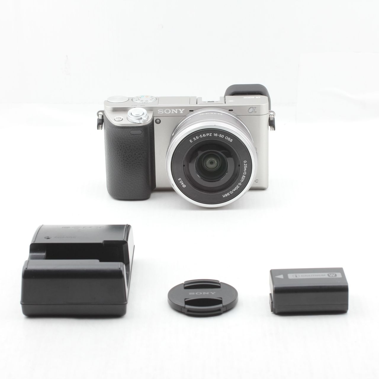 美品】SONY ソニー α6000 パワーズームレンズキット シルバー ILCE