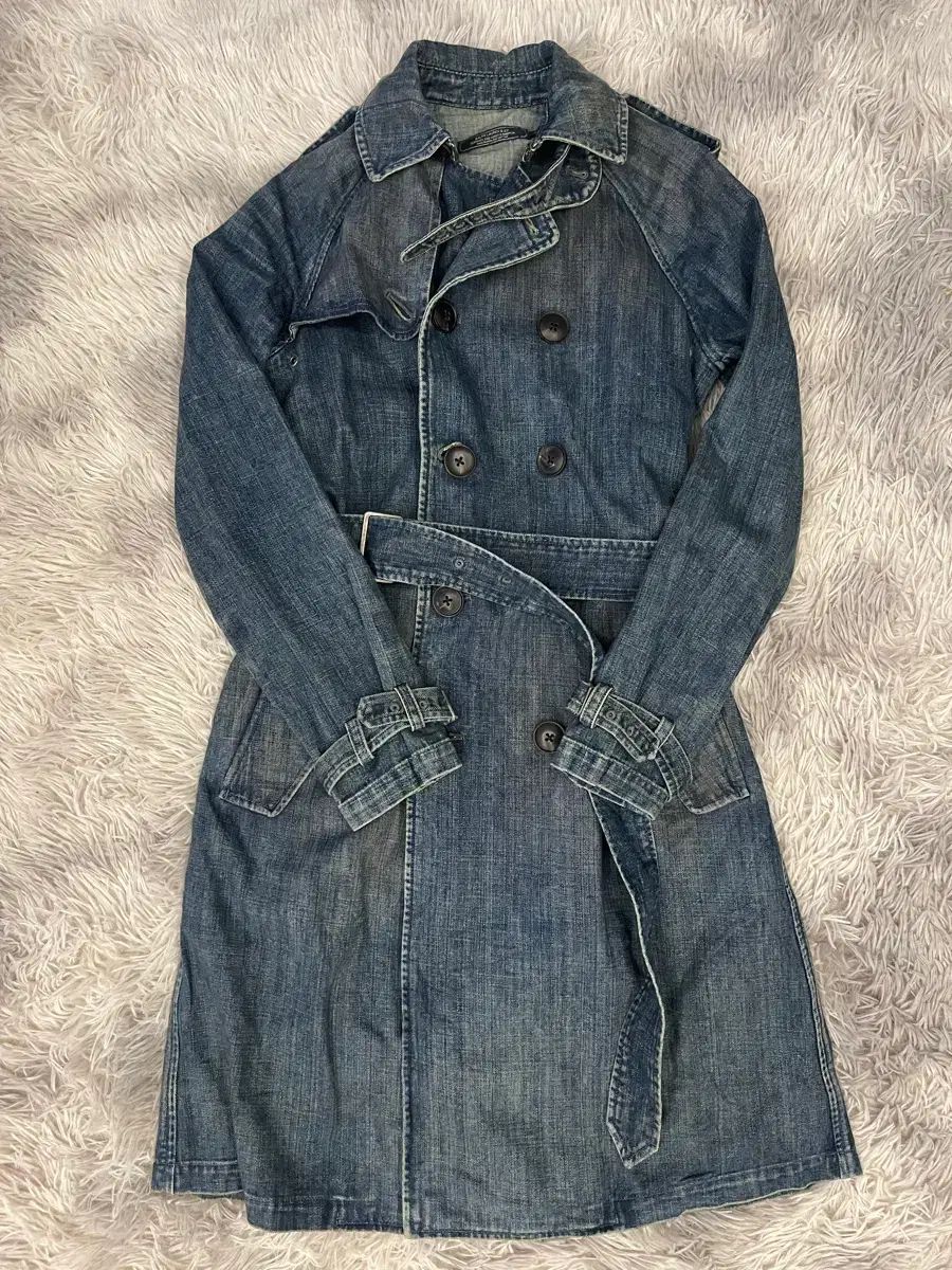ヴィンテージ ラルフローレン デニム トレンチコート S - メルカリ
