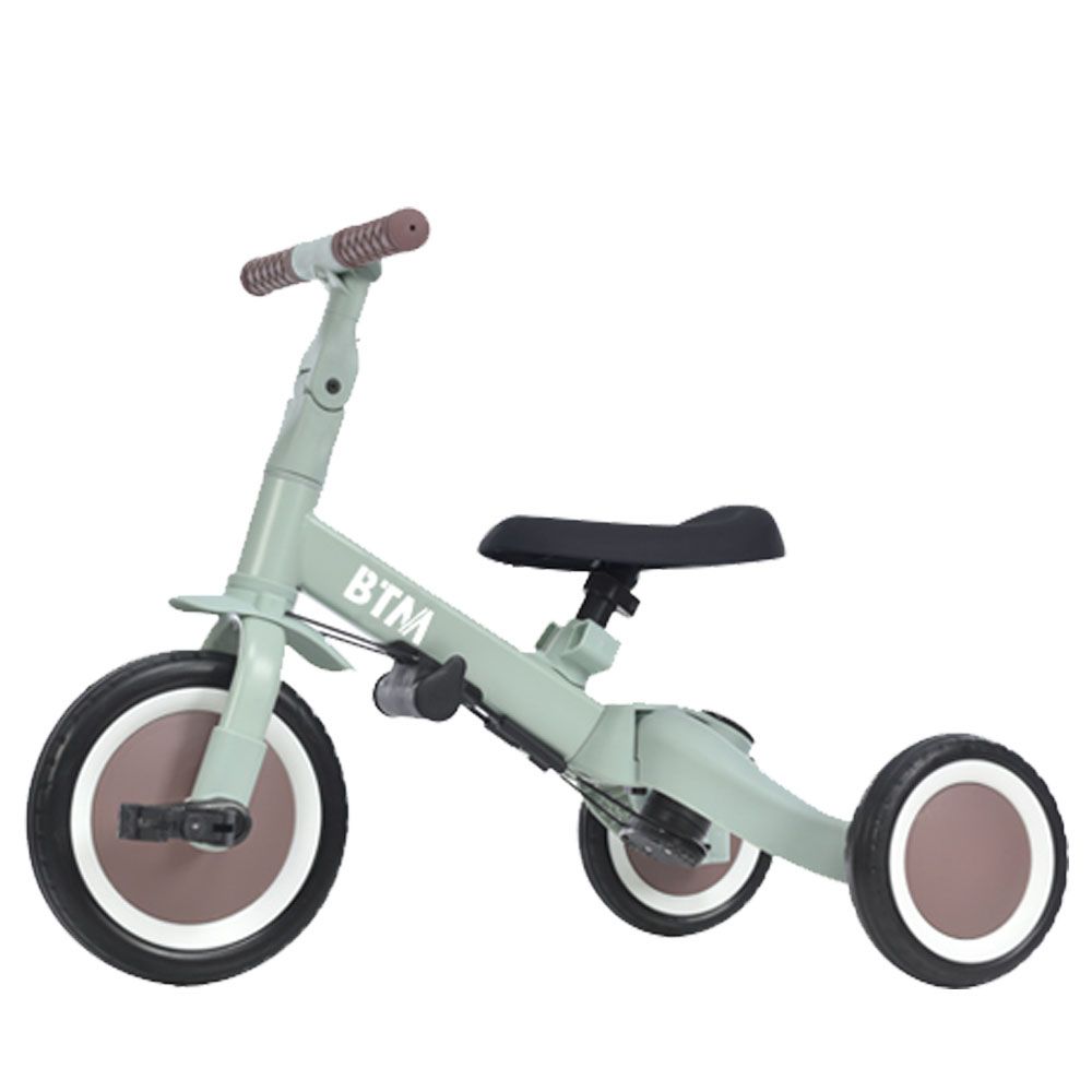 数量限定セール」 子供用三輪車 4in1 ミント×ブラウン 三輪車のりもの