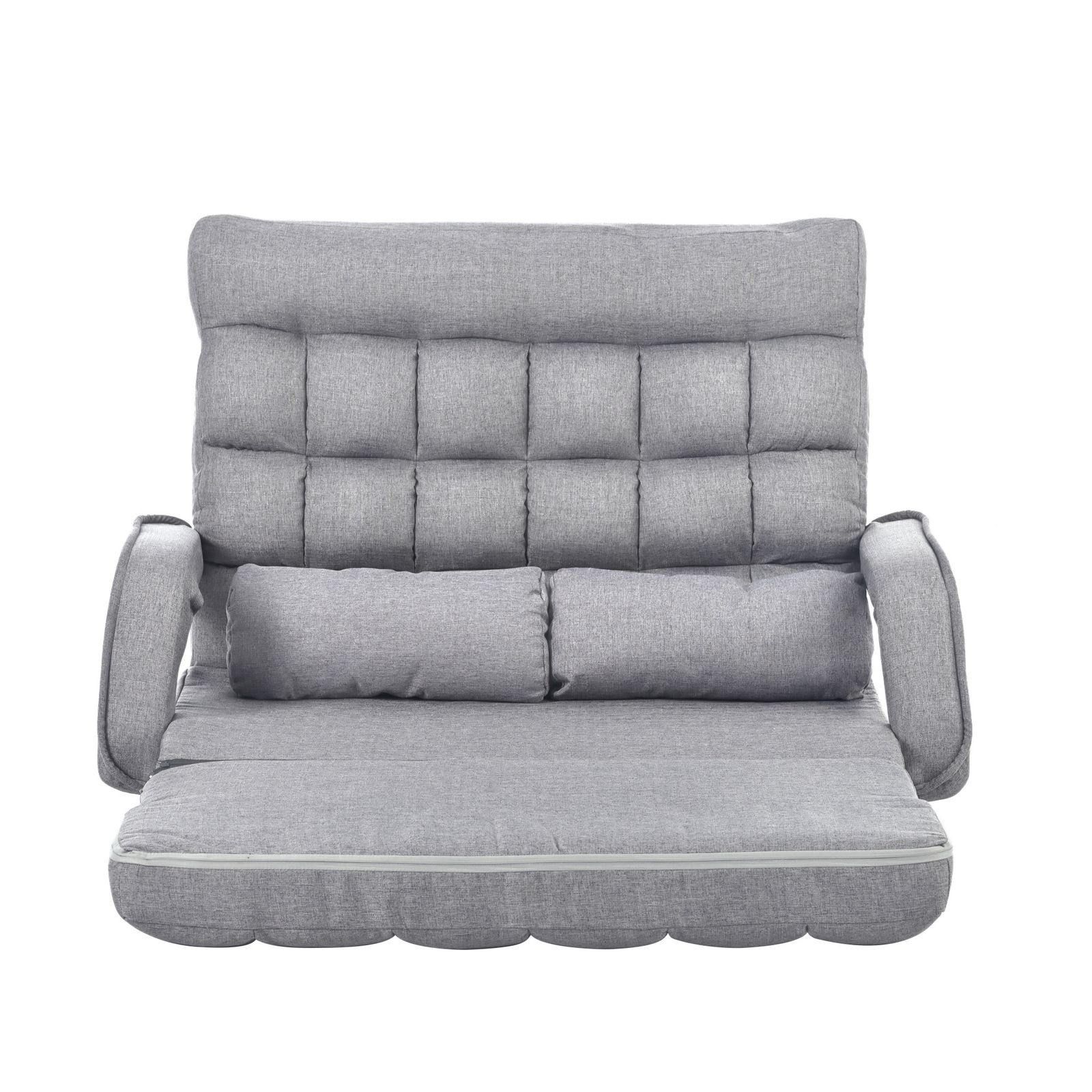 座椅子 二人掛け 4WAY 連動肘つき リクライニングソファ 折りたたみ 座