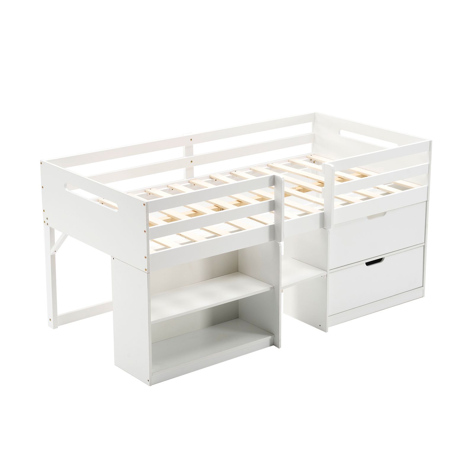 数量 システムベッド シングル ロータイプ ハシゴ すのこ 引き出し付き 木製 子供用 おしゃれ