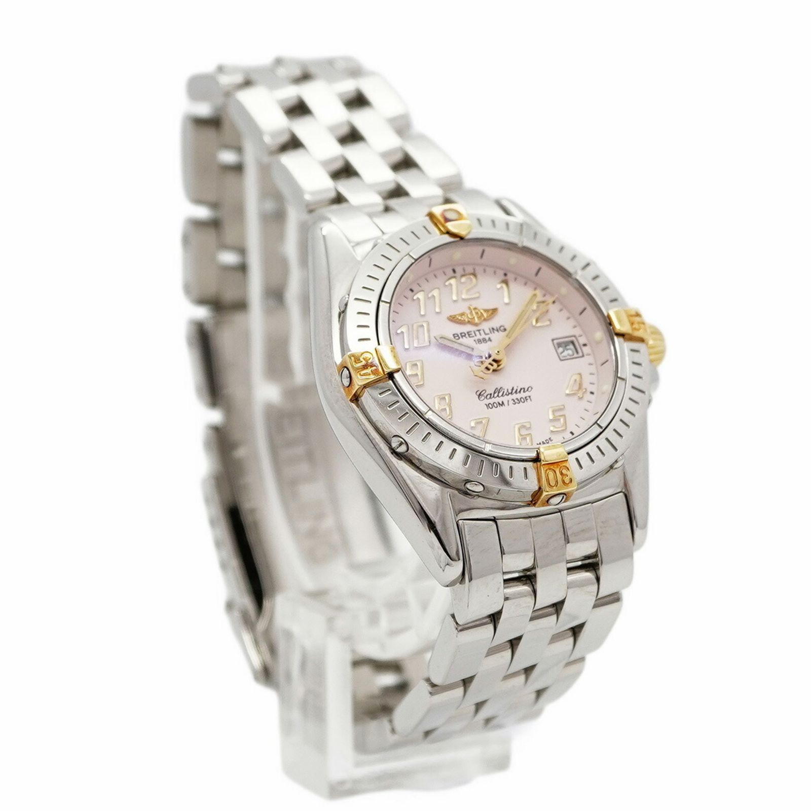 ブライトリング カリスティーノ B52345 ピンク文字盤腕時計 レディース