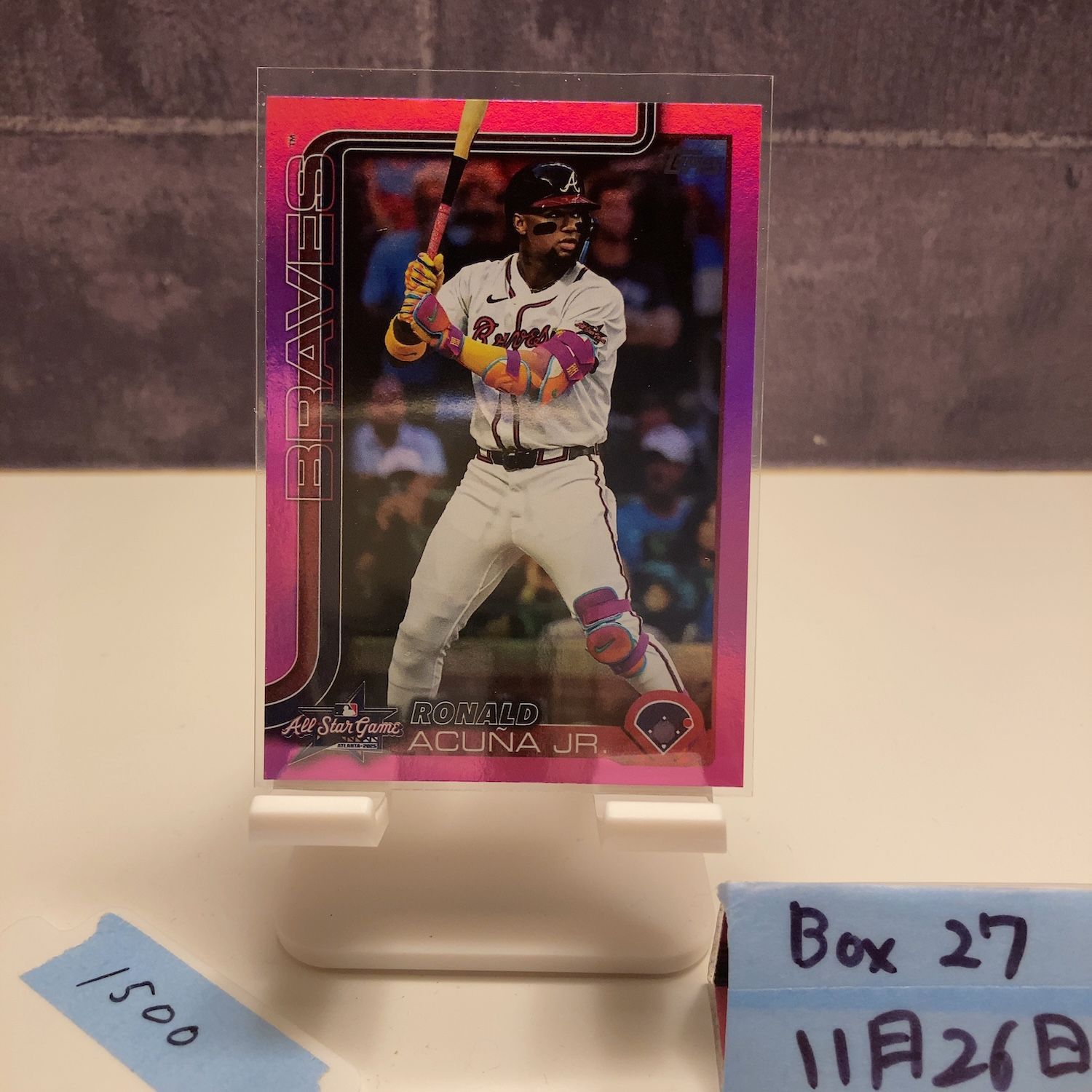 ゲームセンター・ゲームカード RONALD ACUNA JR 2025 Topps Ronald Acuna Jr Atlanta Braves All-Star Game Pink
