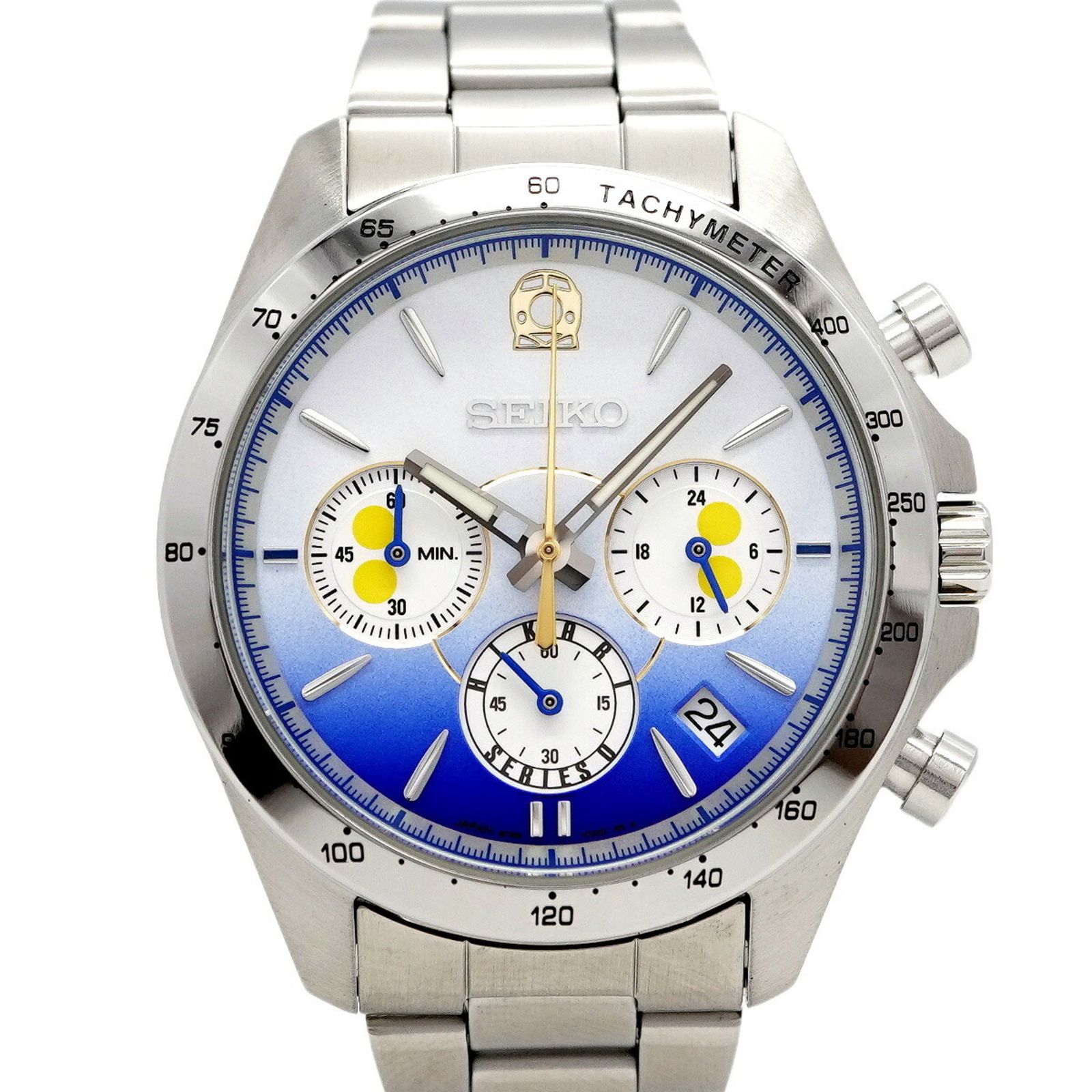 セイコー 新幹線0ひかりウォッチ 8 T 63-03 Z 0 青文字盤腕時計 メンズ