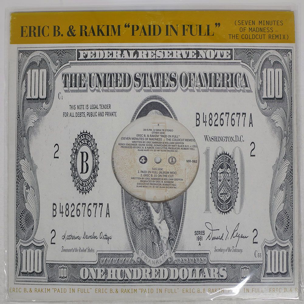 ジャンク 国内盤 エリックBラキム/PAID IN FULL (SEVEN MINUTES OF