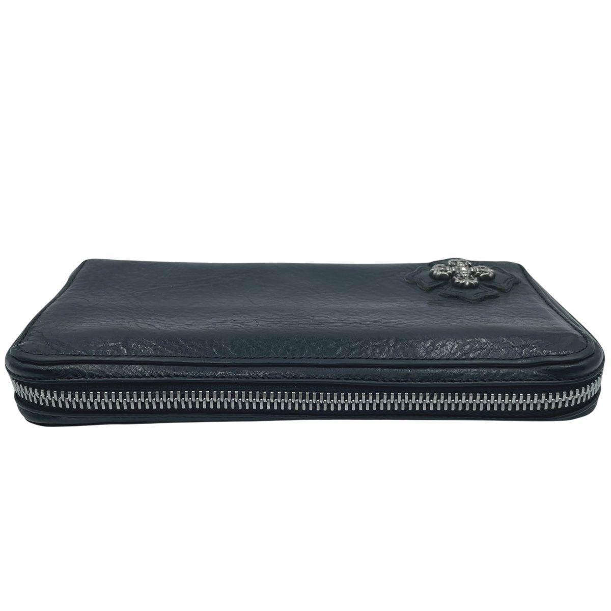 クロムハーツ　フィリグリークロス　レザー　ウォレット　長財布　ラウンドファスナー 中古】 CHROME HEARTS クロムハーツ REC F ZIP フィリグリープラス