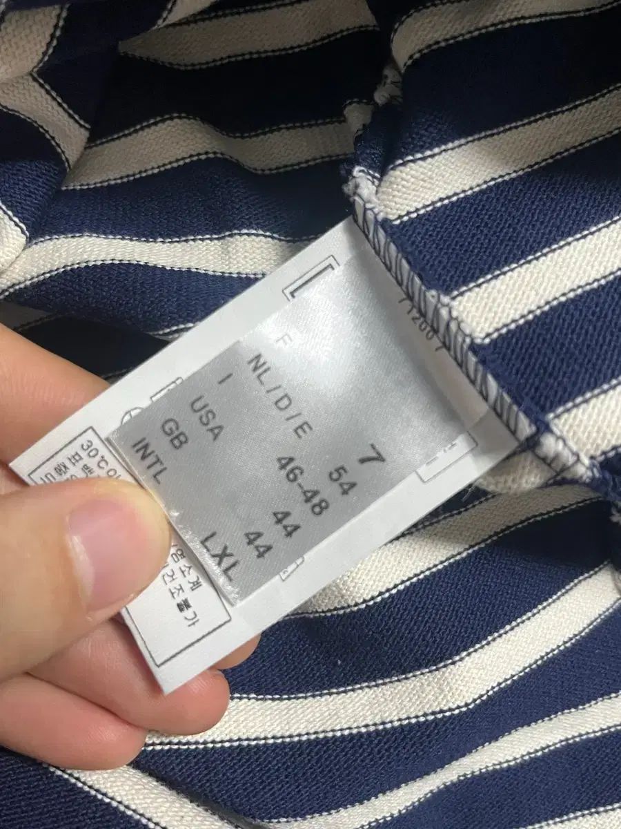 SAINT JAMES ストライプ Tシャツ ネイビー