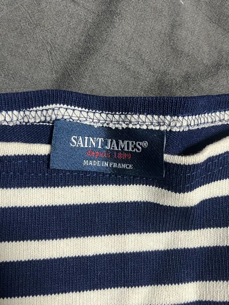 SAINT JAMES ストライプ Tシャツ ネイビー
