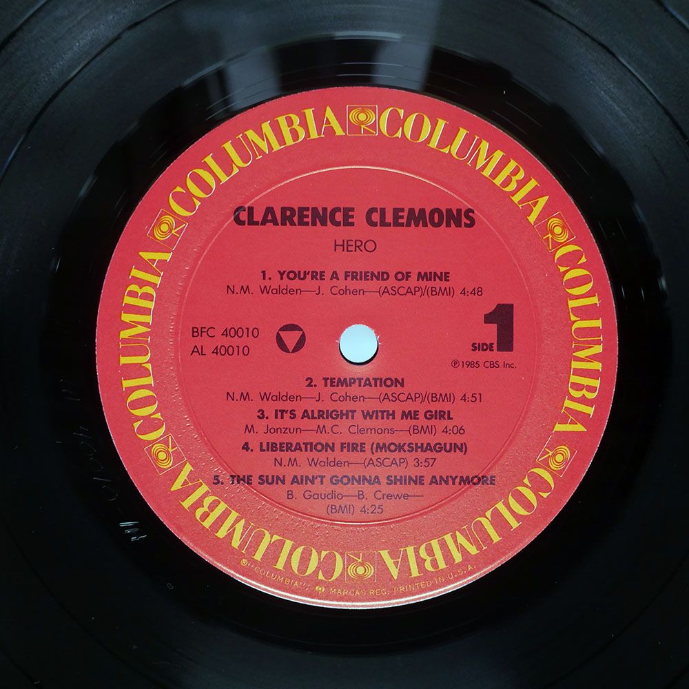 レコード 米 US盤 CLARENCE CLEMONS/HERO/COLUMBIA BFC40010 LP