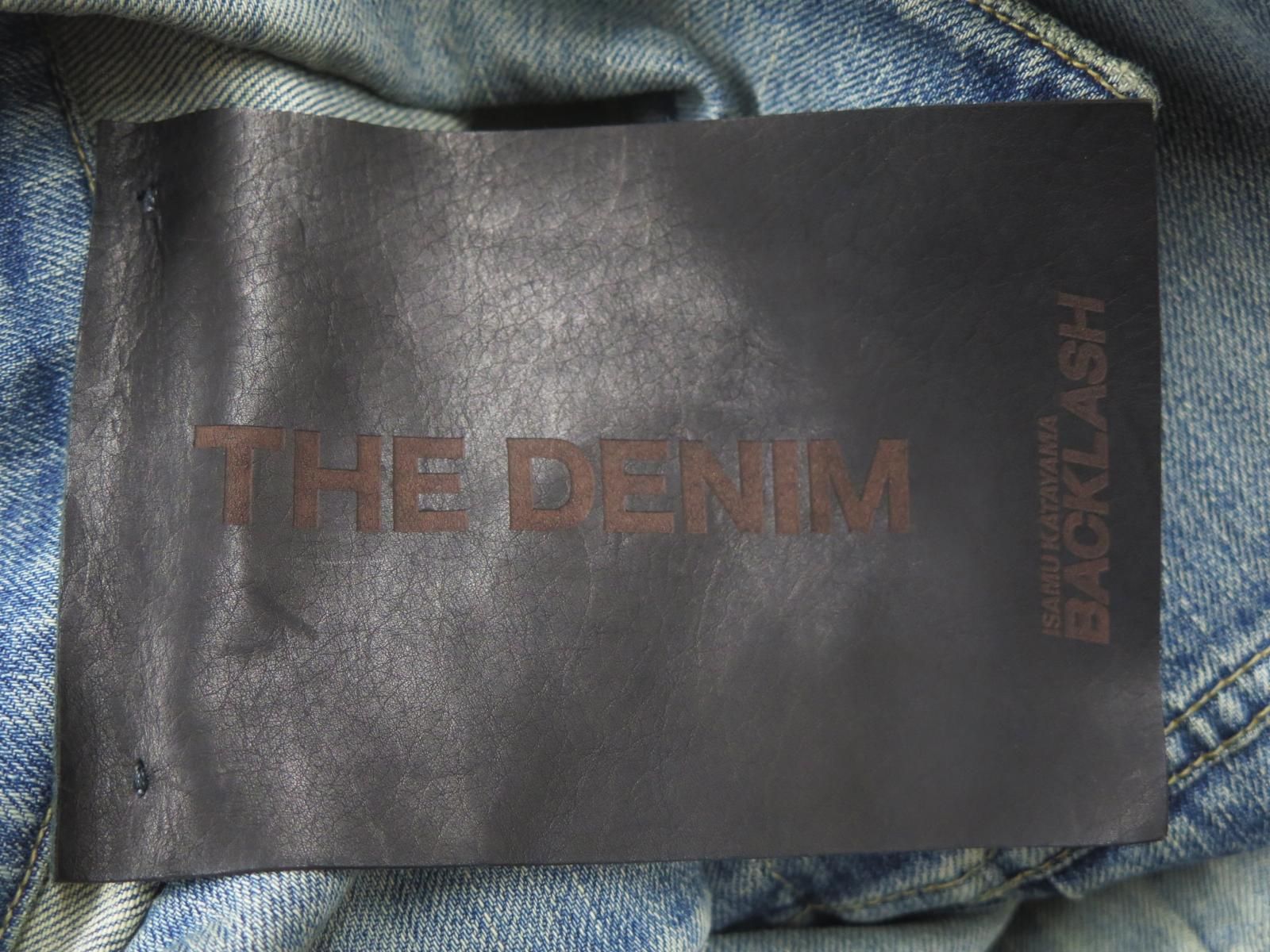 1900 イサムカタヤマバックラッシュ D-704 L THE DENIM STRETCH 2 ND JACKET デニムジャケット XL ニット ハイネック