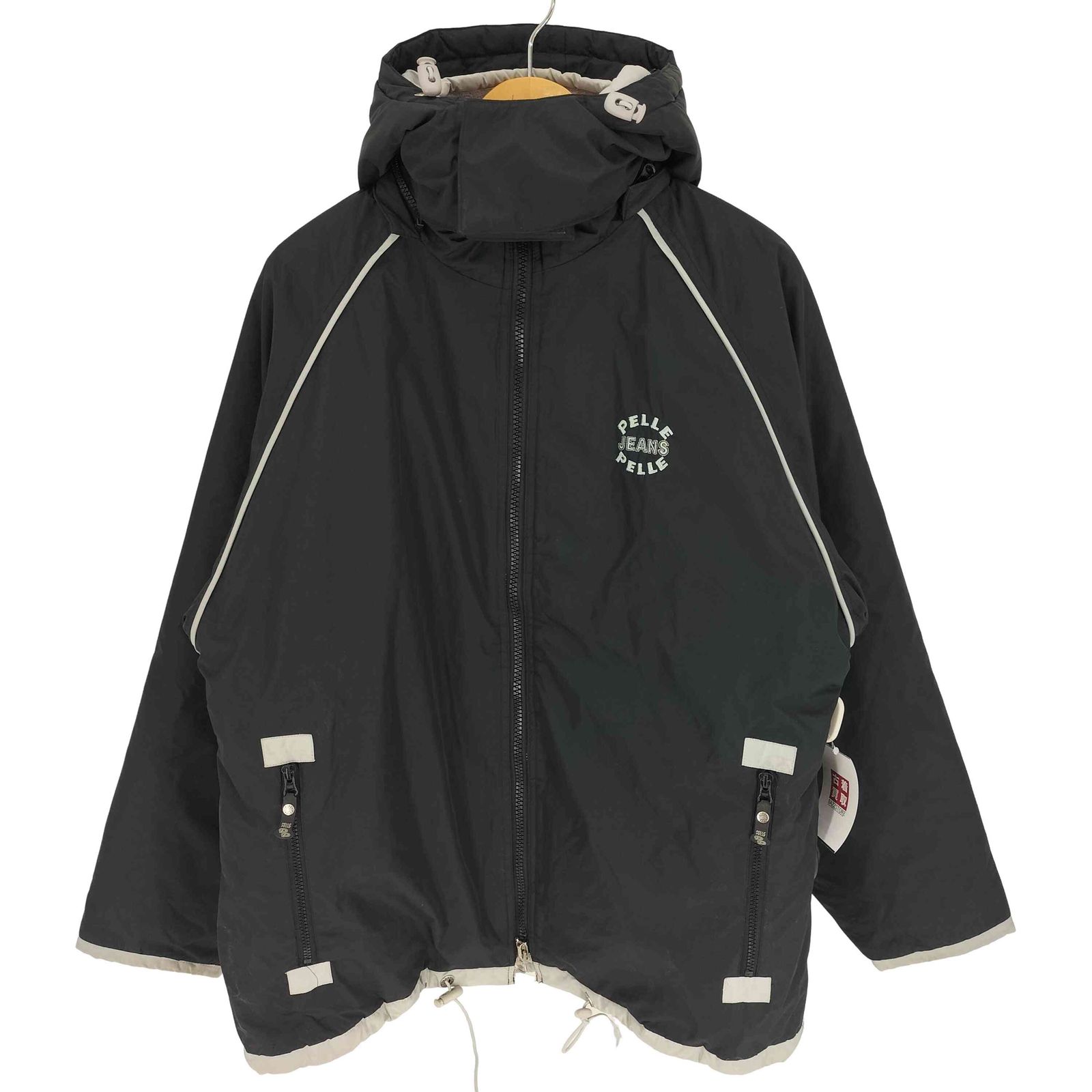 ペレペレ pelle pelle 裏地キルト デタッチャブルフード ジップアップ 
