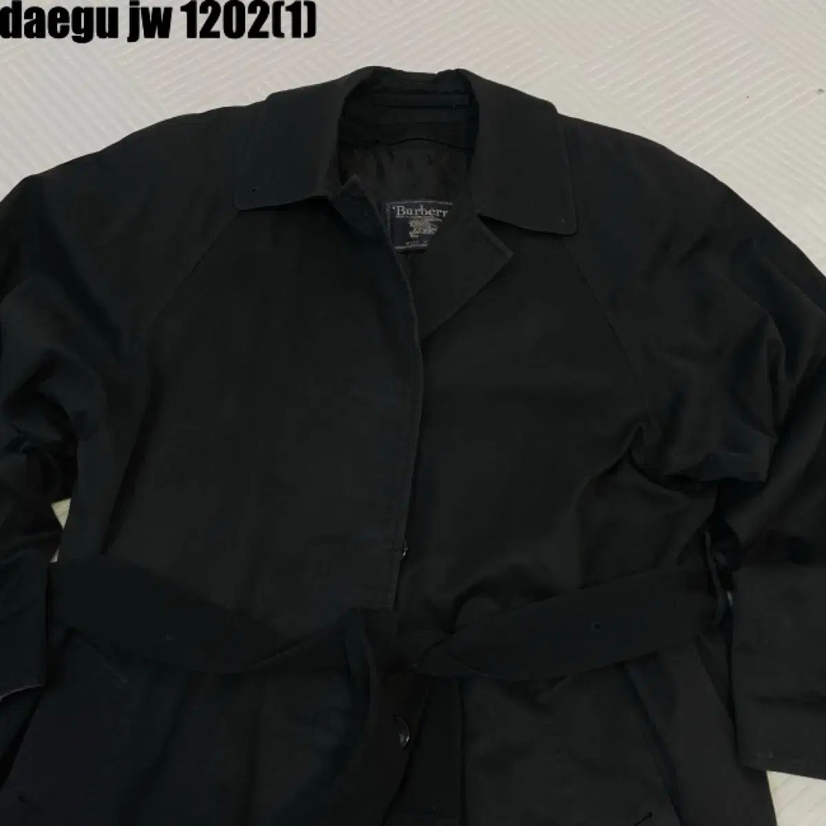 バーバリー ブラック トレンチ コート ベルト型 M