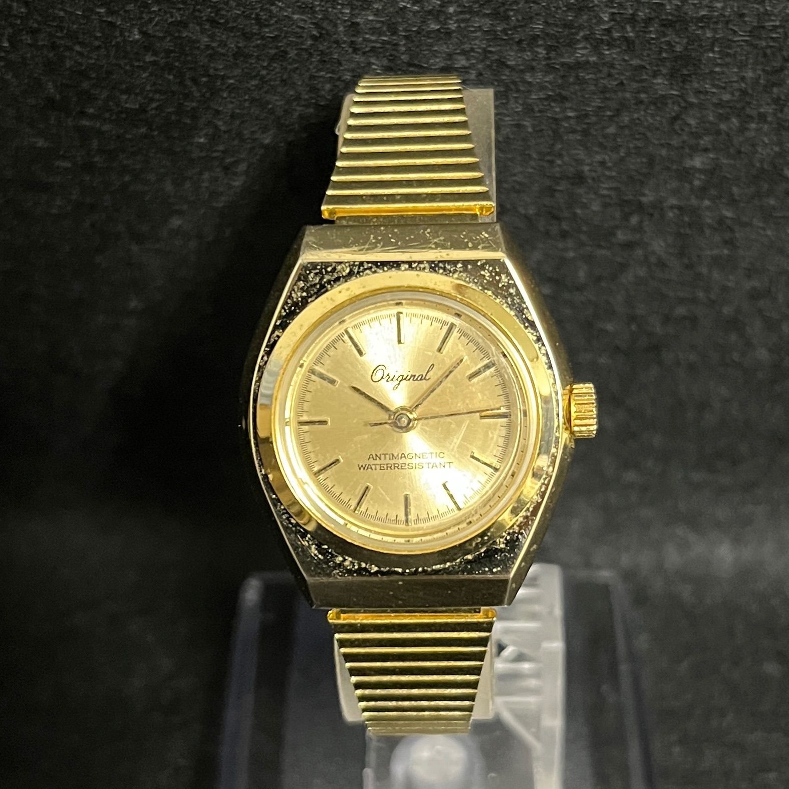 【ジャギー】ゴールド 手巻き時計 稼働品】Original オリジナル ゴールド レディース 手巻き 腕時計