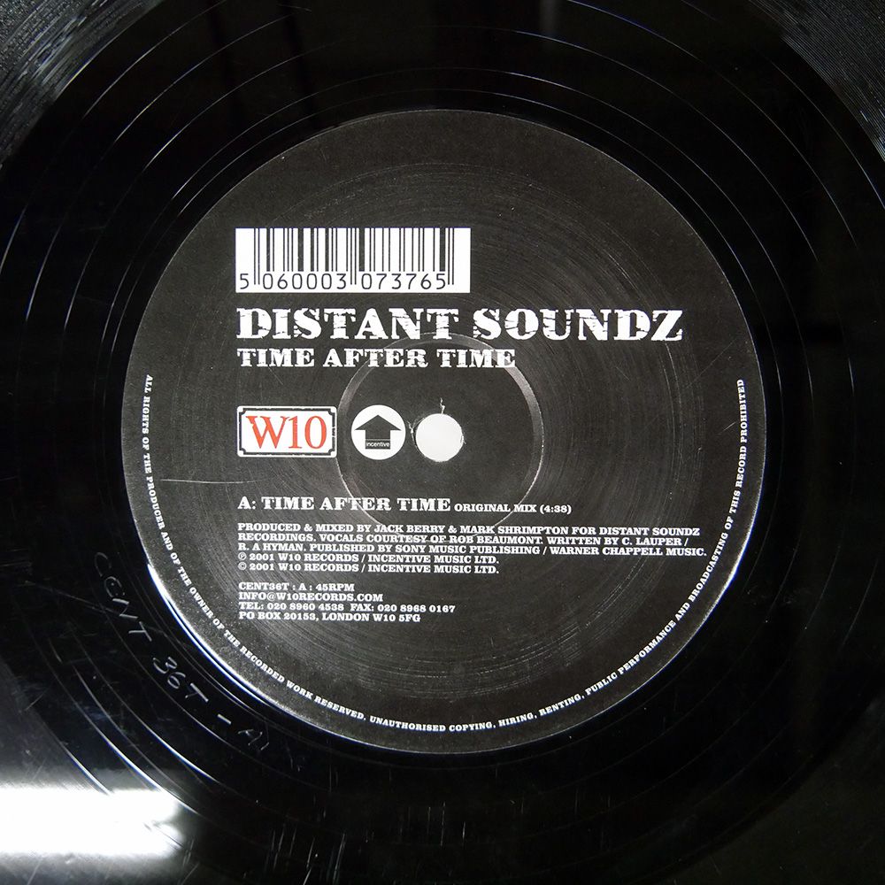 英 UK盤 DISTANT SOUNDZ/TIME AFTER TIME/INCENTIVE CENT36T 12 - メルカリ