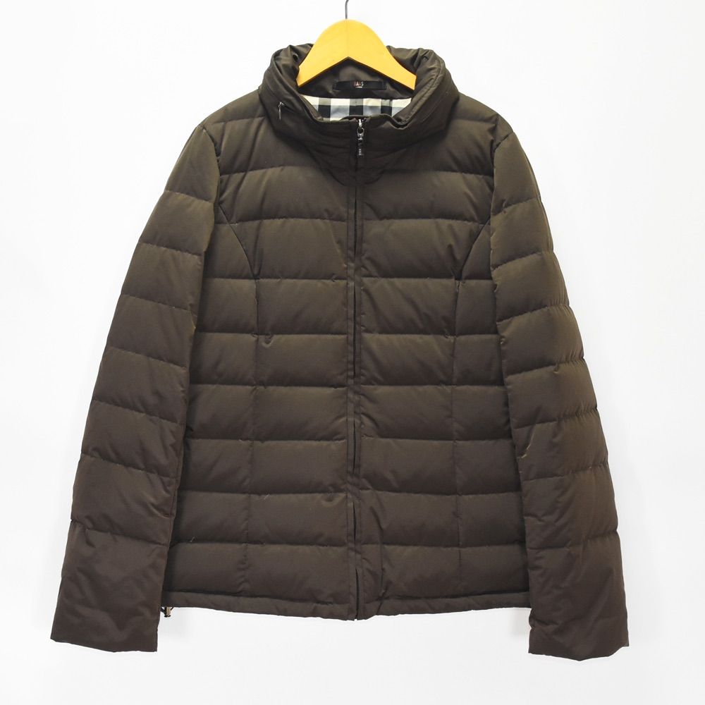 DAKS ダックス ダウンジャケット フード付き ハウスチェック ブラウン　40 DAKS LONDON ダックス ロンドン レディース 42 （XL) ダウンジャケット