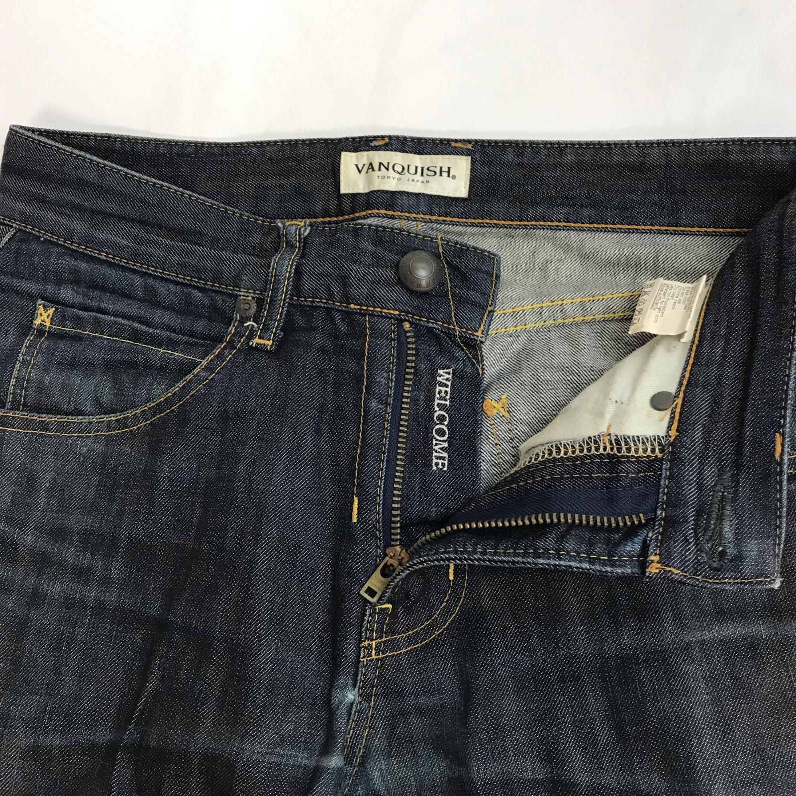 日本製☆VANQUISH/ヴァンキッシュ☆デニムパンツ【W80cm/股下85cm