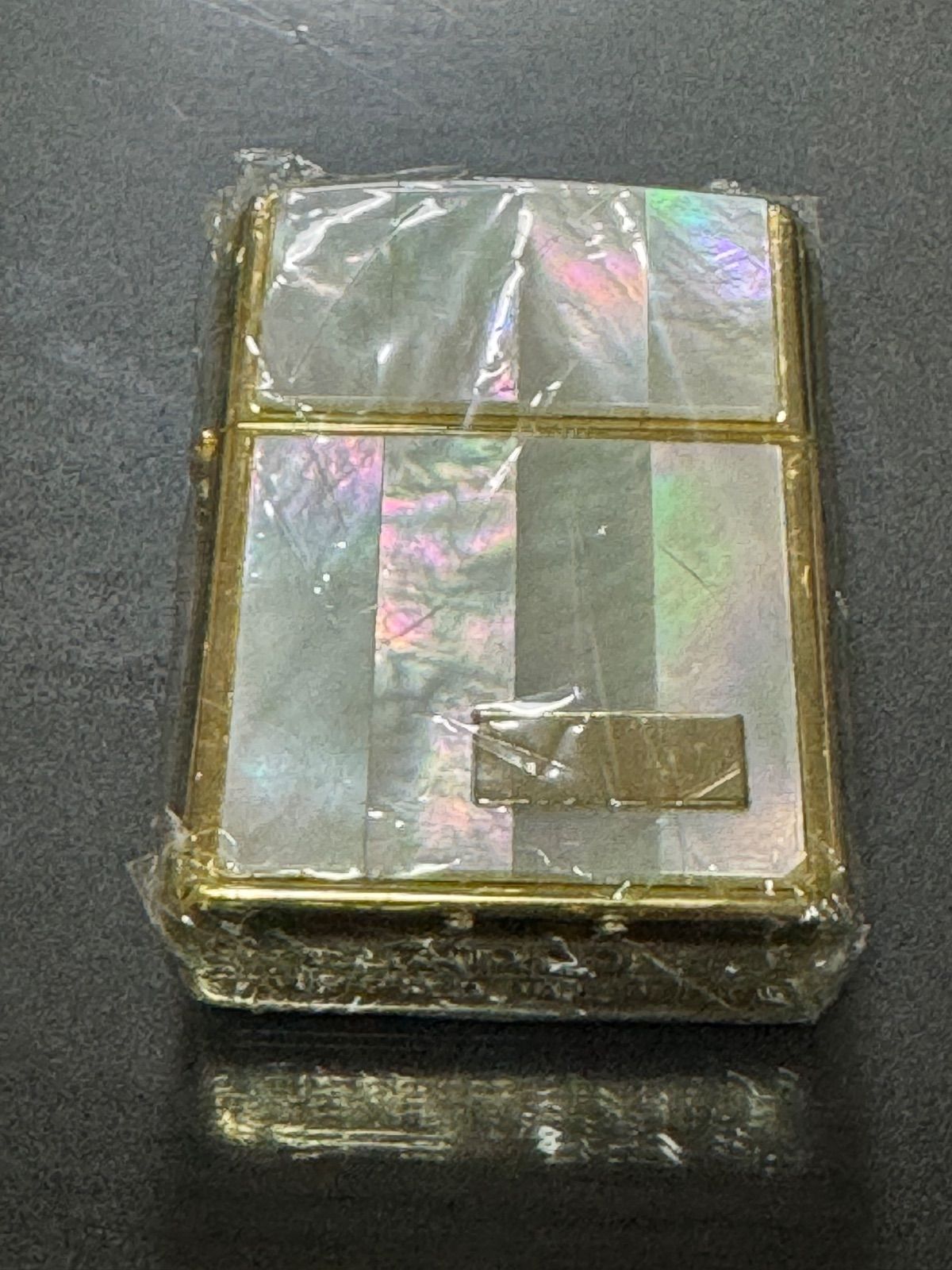 zippo 両面シェル ゴールド 両面加工品 2009年製