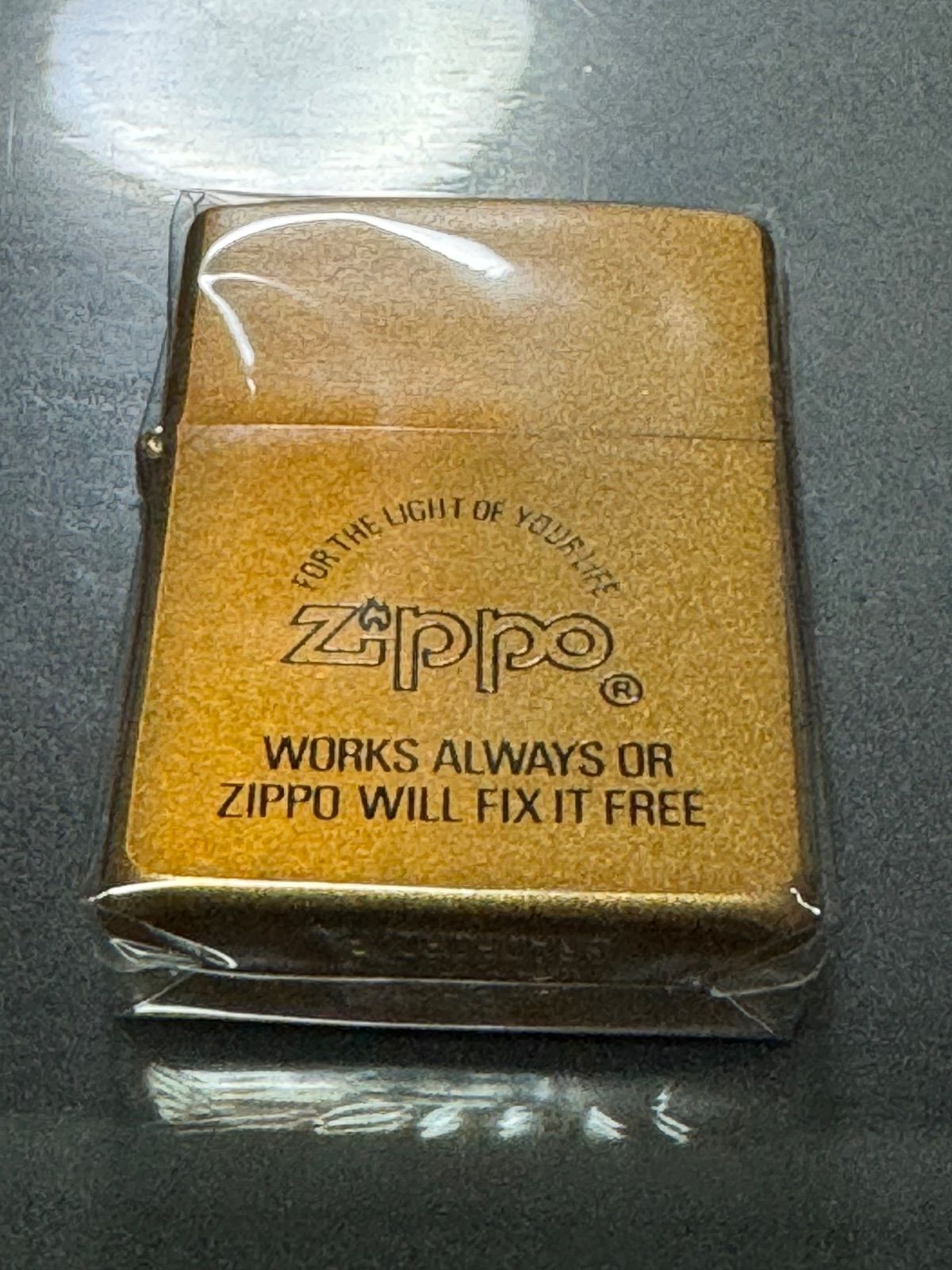 zippo 底面斜体 ゴールド 筆記体 年代物 1991年製 GOLD