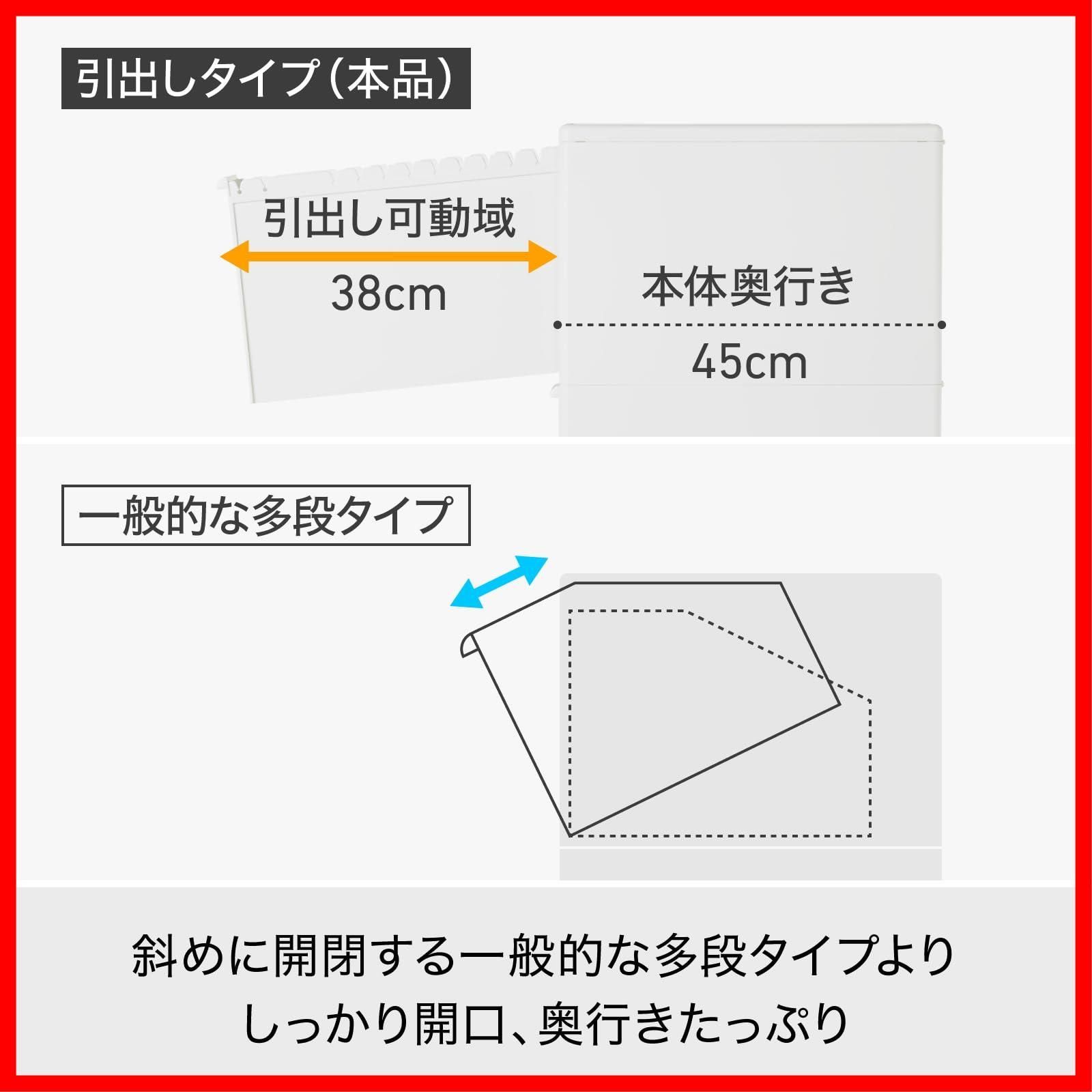  商品 フタ付きゴミ箱 分別引出しステーションワイド3段 like it 幅255 mm ホワイト 約60 L BW 3 ライクイット 引出し分別ペール 大容量 多分別 ダストボックス その他 文房具 事務用品