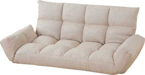 ファブリックカウチソファ 6段階リクライニング機能