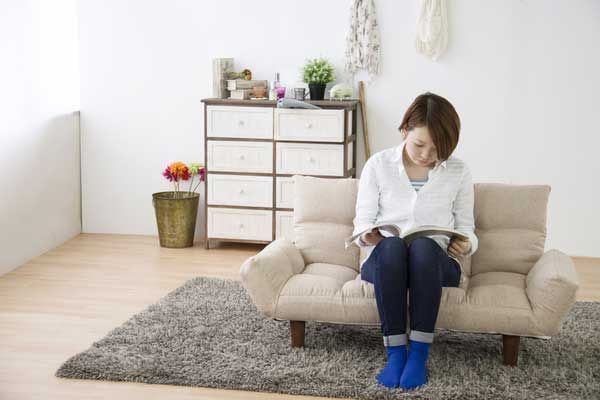  ファブリックカウチソファ 6段階リクライニング機能 折りたたみ W115 D55 67 H59 50 SH26 14cm ロータイプ使用 No 19 ベージュ スリムソファ 2人掛け 3人掛けソファ ソファ ソファベッド