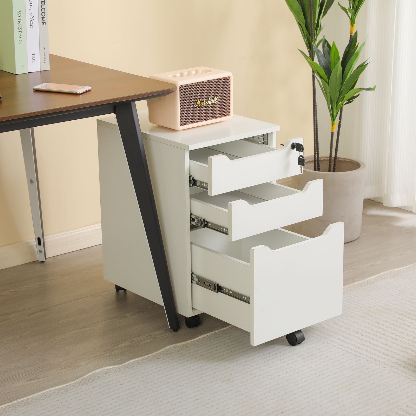 数量限定セール」 【人気商品】デスクワゴン サイドワゴン ラック 鍵