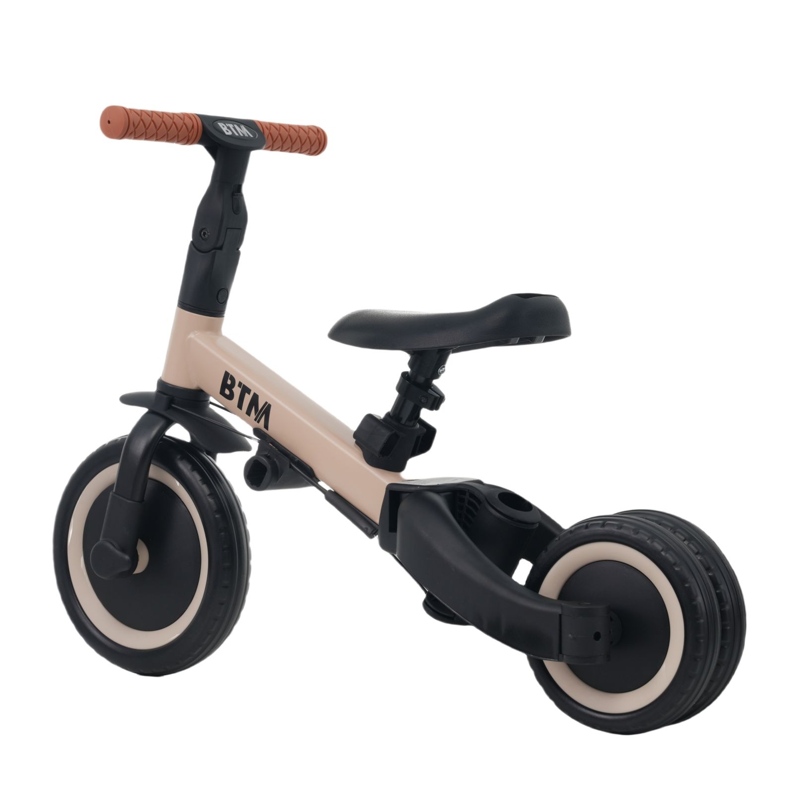 三輪車 一台4役 足けりバイク ベビーカー 手押し棒付 かじとり 子供