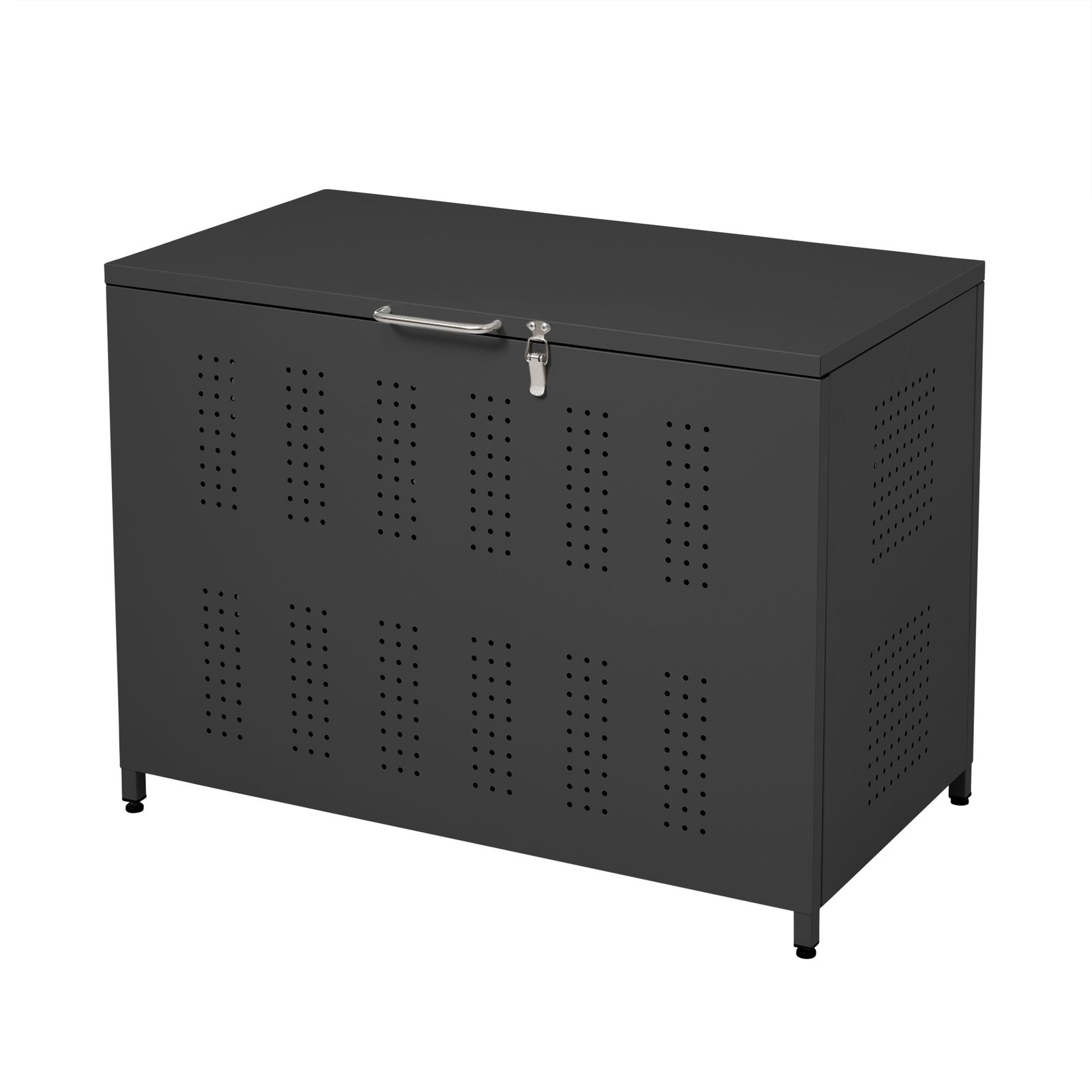 数量 屋外ゴミ収納庫 ゴミ箱 屋外 ゴミ収集ボックス ごみ集積所 大容量 カラスよけ 野良猫対策 ゴミ荒らし防止 庭用 容量210 L ブラック