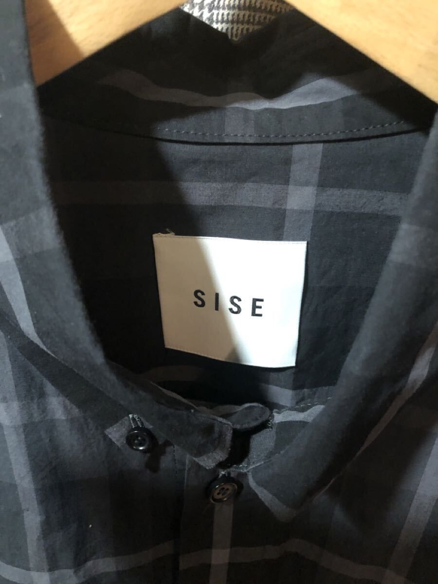 福岡 SISE ボタンダウンシャツ シセ SA-SH-03 サイズ1 グレー ブラック コットン FK