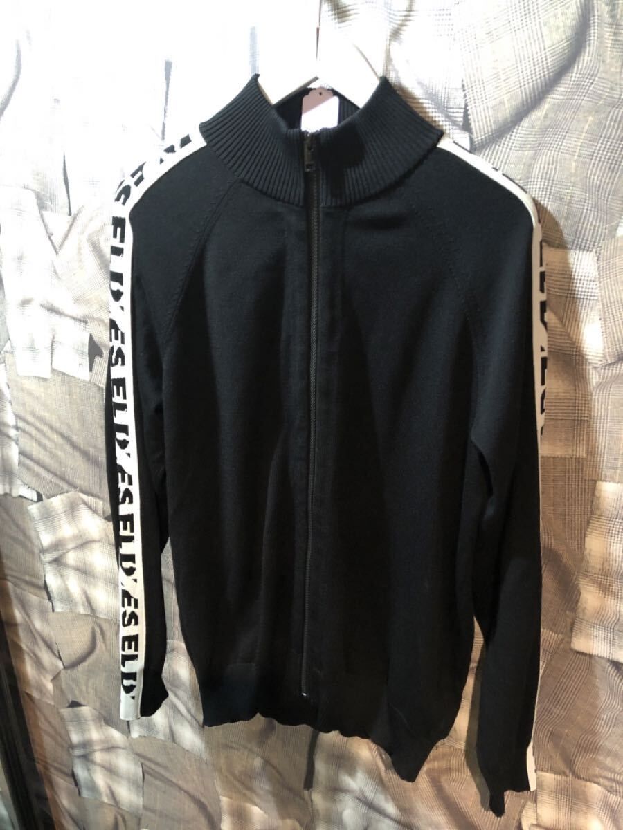 福岡 Diesel ディーゼル ジップニット サイズM OUT-ZIP ブラック レーヨン ナイロン FK