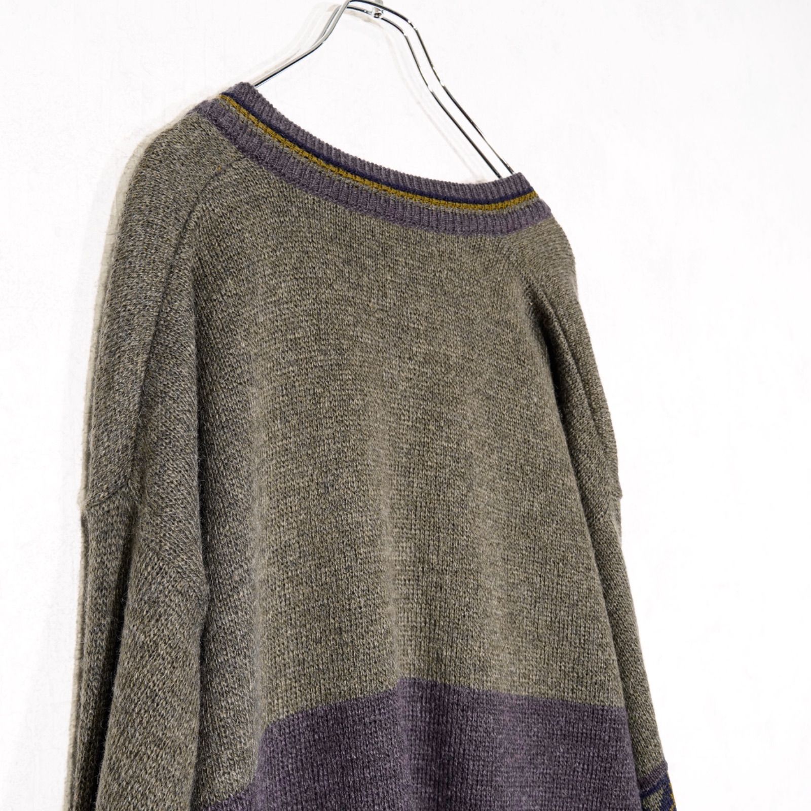 EU VINTAGE angelo litrico EMBROIDERY DESIGN KNIT CARDIGAN 