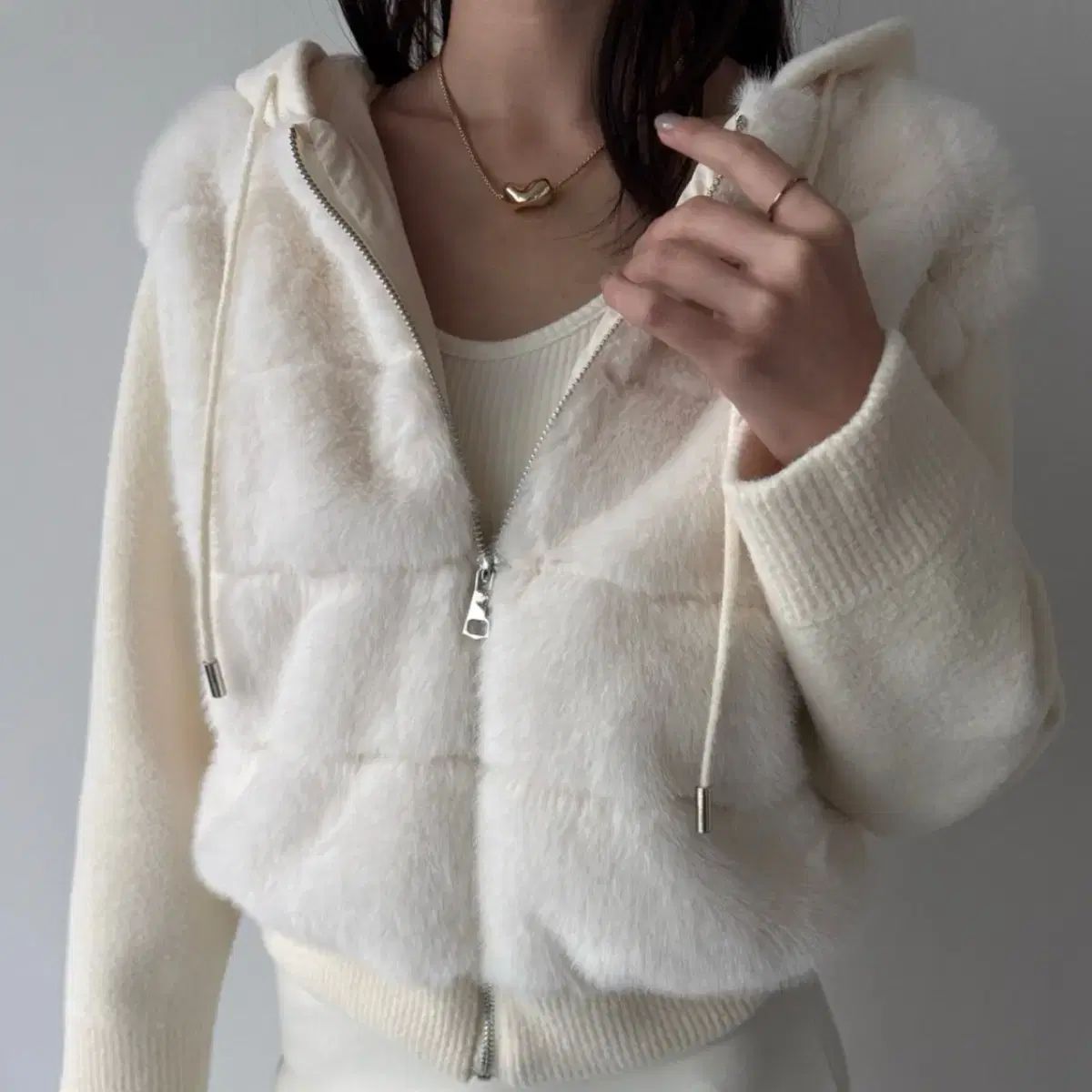 カシミアファージップアップイウタージップアップニットジップアップカシミア 生地ファージャケットQUEEN