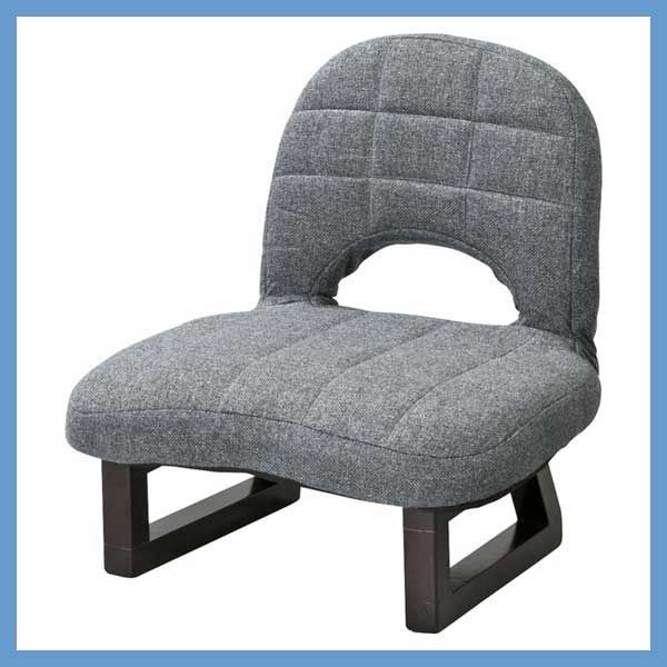 ６脚セット 背もたれ付き正座椅子 折りたたみ式 W 44 D 34 H 49 SH 20 cm ファブリック座面 No 23 グレー