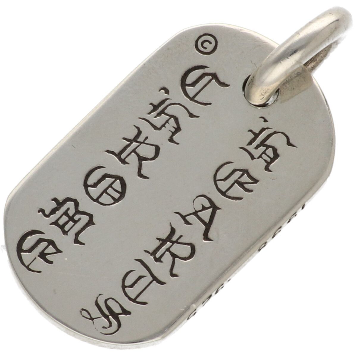 CHROME HEARTS クロムハーツ レイズドセメタリー ドッグタグ SV 925 シルバー ネックレス ペンダント トップ チャーム RS