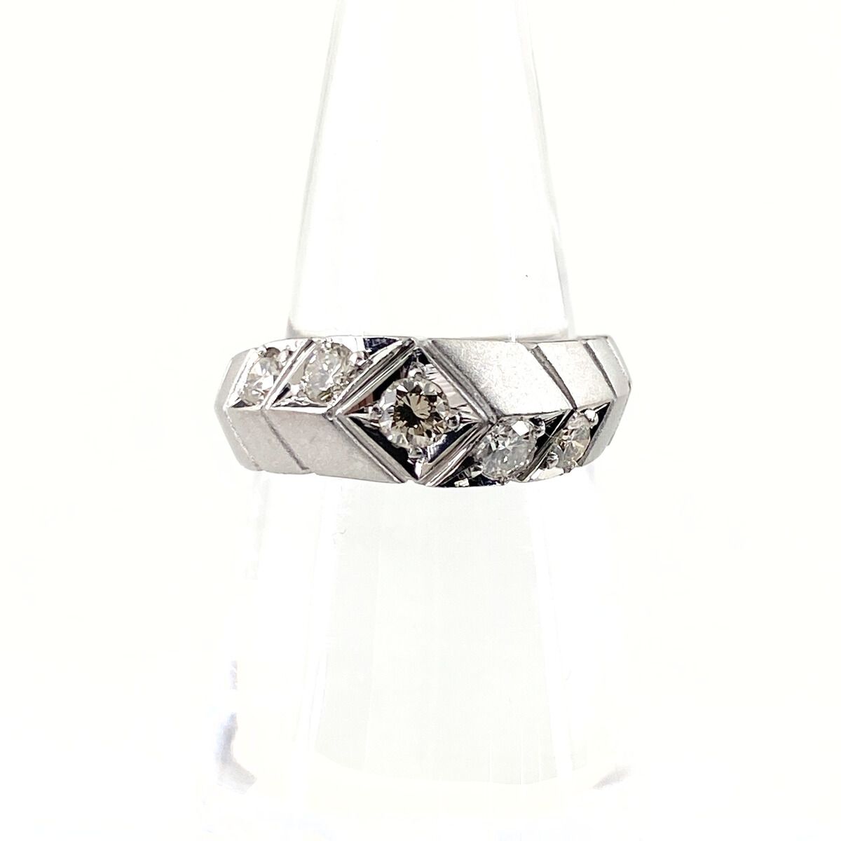 メレダイヤ デザインリング プラチナ 指輪 リング 12.5号 Pt 900 ダイヤモンド