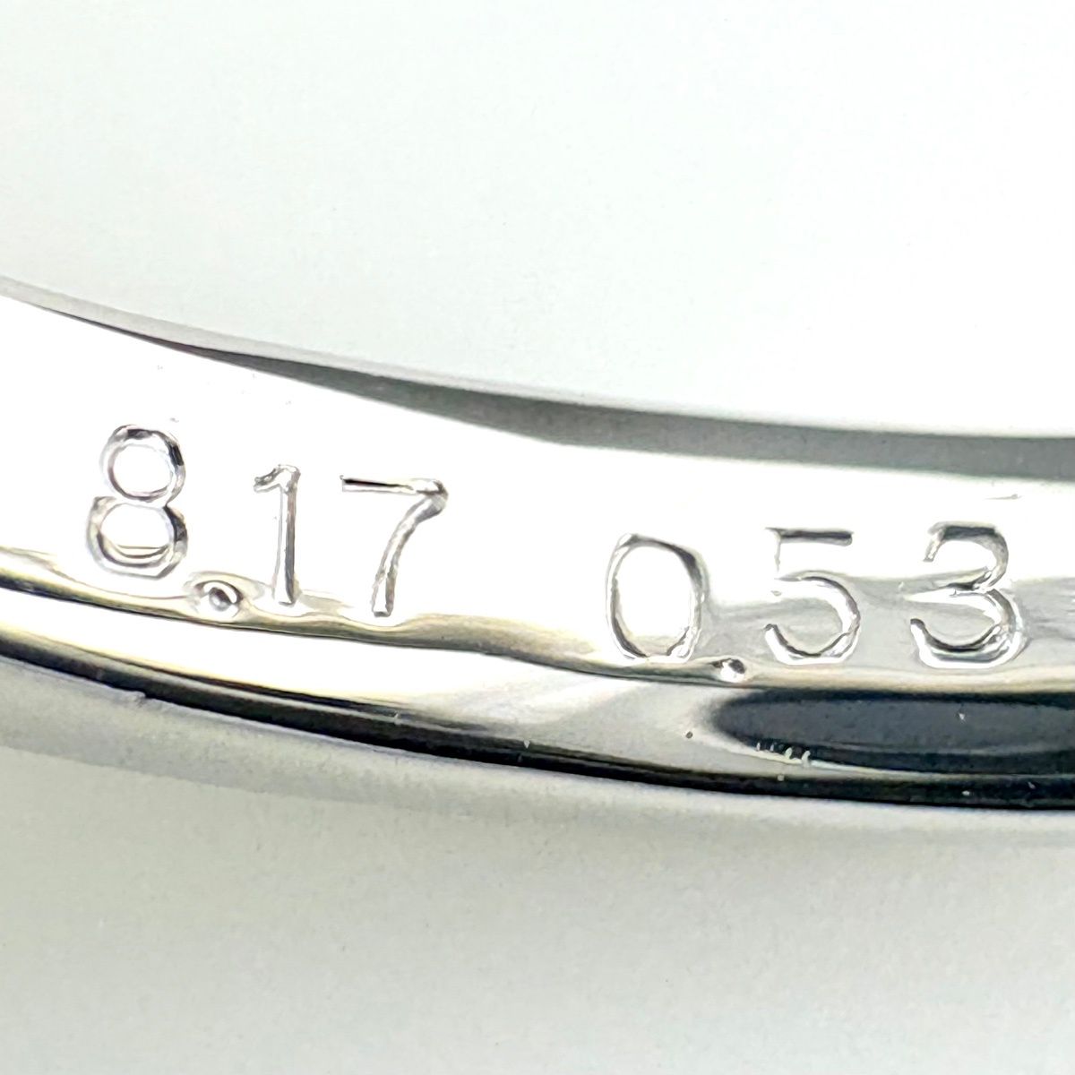 翡翠 デザインリング プラチナ 指輪 メレダイヤ リング 9号 Pt900