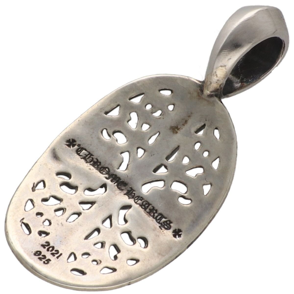 CHROME HEARTS クロムハーツ タイニークラシックオーバル SV 925 シルバー ネックレス ペンダント トップ チャーム RS