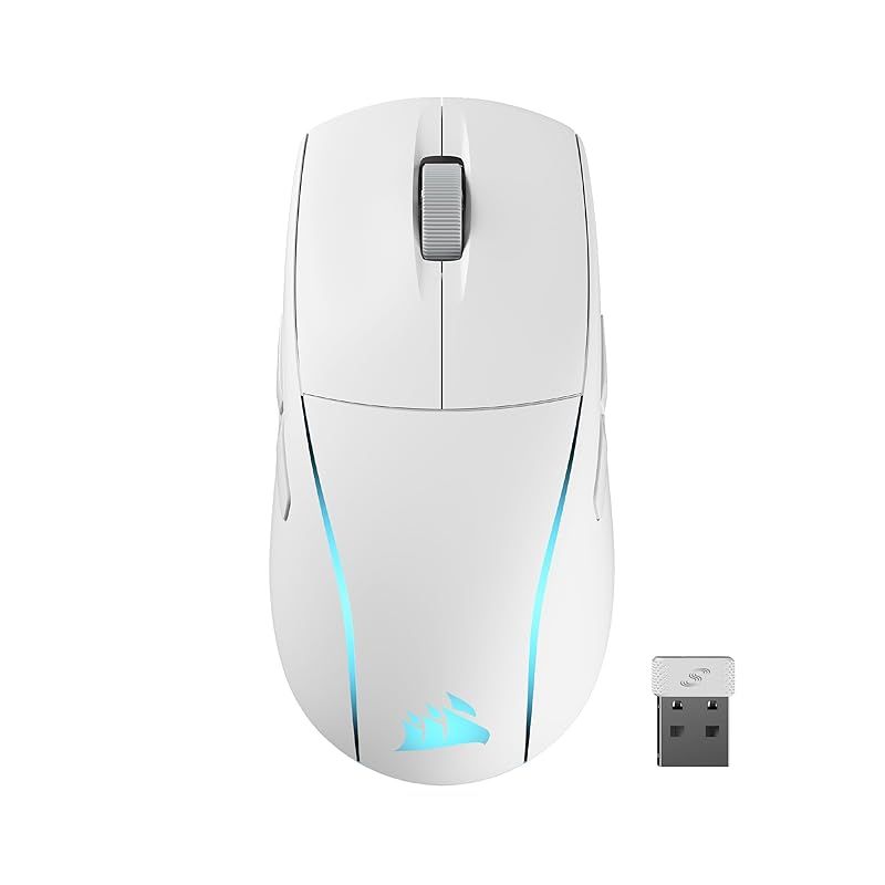 CORSAIR M 75 軽量 RGB ゲーミングマウス iCUE対応 FPS向け 89 g 26000 DPI 搭載 Bluetooth ワイヤレス接続 ホワイト CH 931 D 011 AP 0