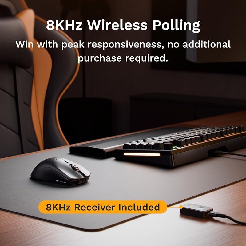  Glorious Series 2 PRO 4 K 8 KHz Wireless Mouse 有線 無線対応 ゲーミングマウス ブラック GLO MS S WL BLK 0735 0 周辺機器 Wii